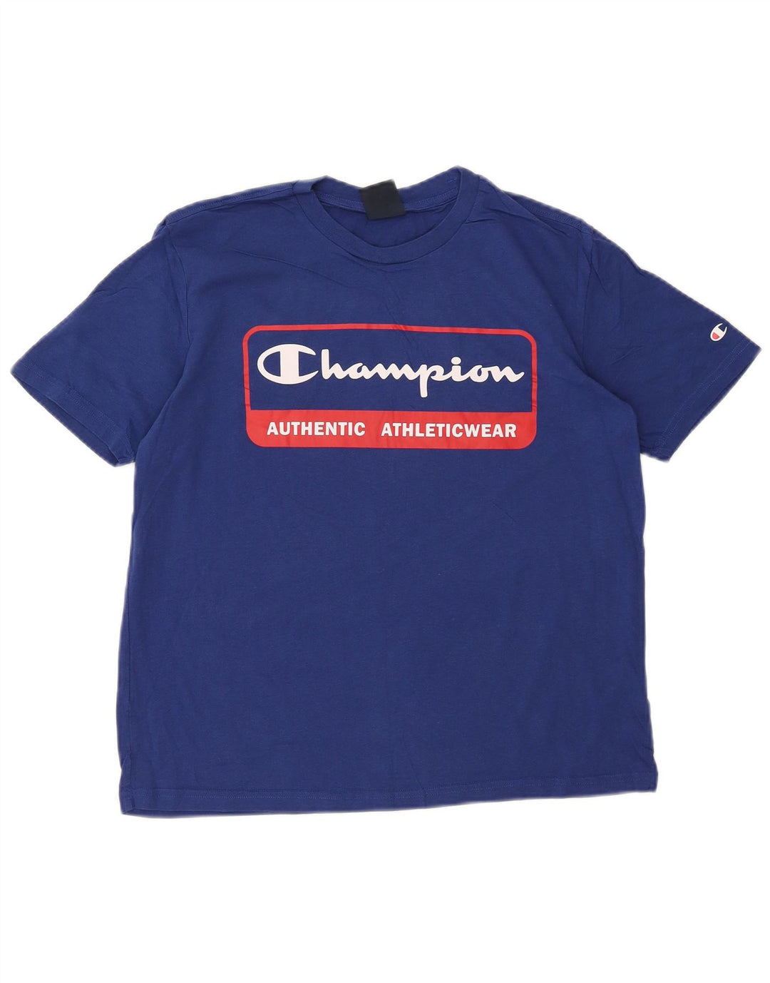 Champion Mens Graphic T-Shirt Top Small Navy Blue