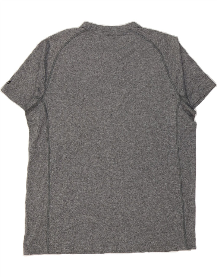 EDDIE BAUER Mens T-Shirt Top XL Grey Flecked Polyester Vintage Eddie Bauer and Second-Hand Eddie Bauer from Messina Hembry 