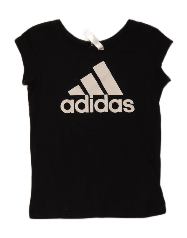 Adidas Γυναικείο T-Shirt Top UK 4/6 XS Μαύρο βαμβακερό