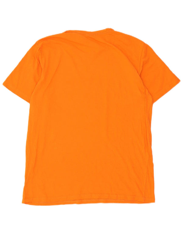Lotto Mens Graphic T-Shirt Top XL Orange Cotton