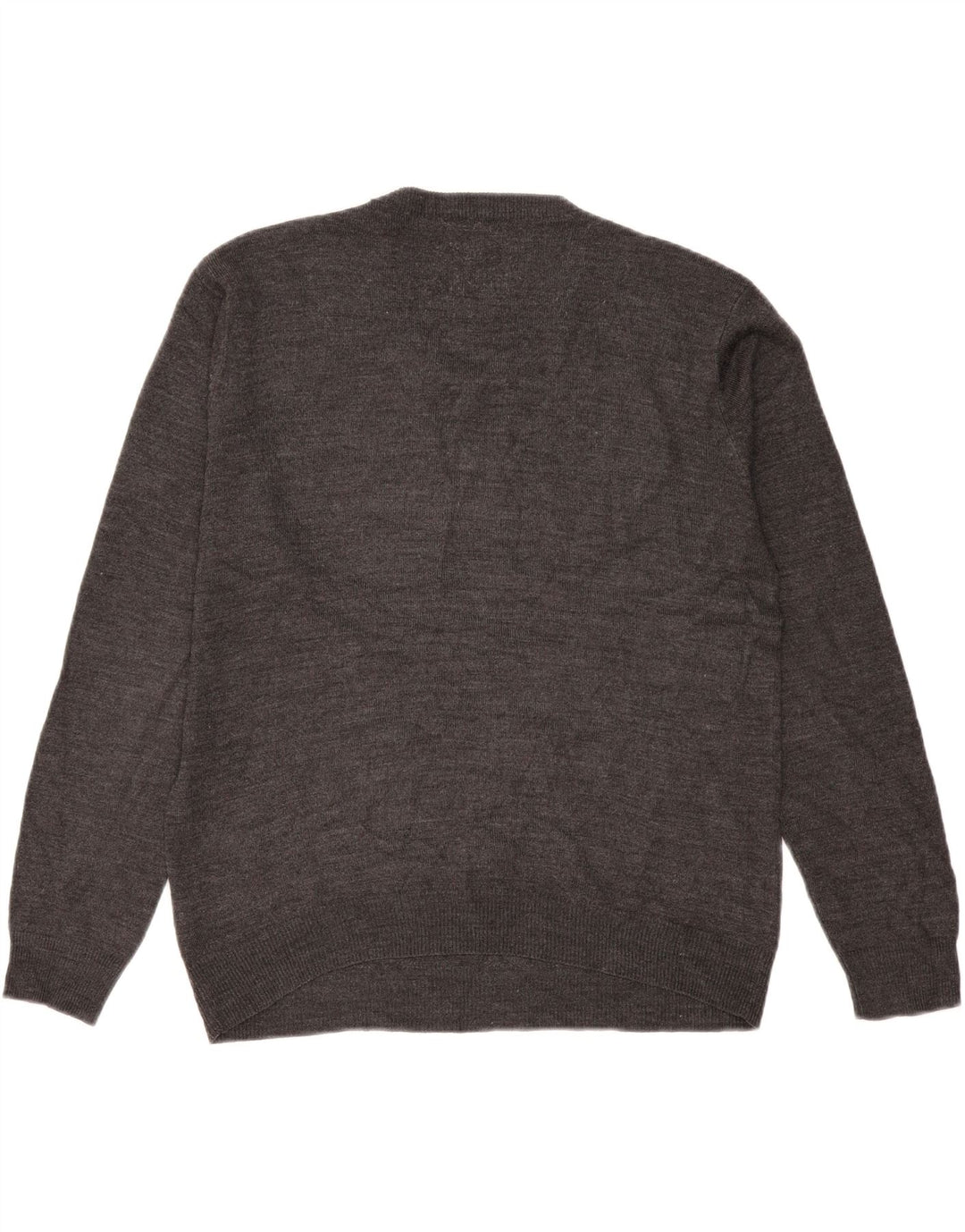 Pierre Cardin Mens V-Neck Jumper Sweater Large Grey Acrylic