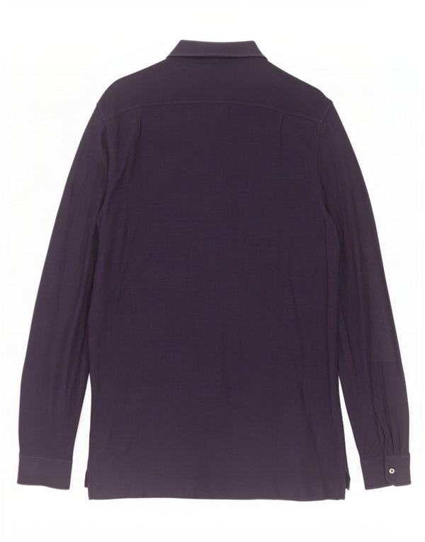Ermenegildo Zegna Herrenhemd IT 50 Mittelmarineblaue Baumwolle