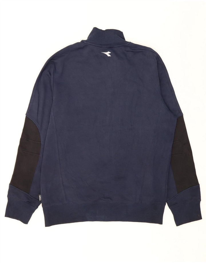 DIADORA Mens Tracksuit Top Jacket  Large Navy Blue Colourblock Vintage Diadora and Second-Hand Diadora from Messina Hembry 