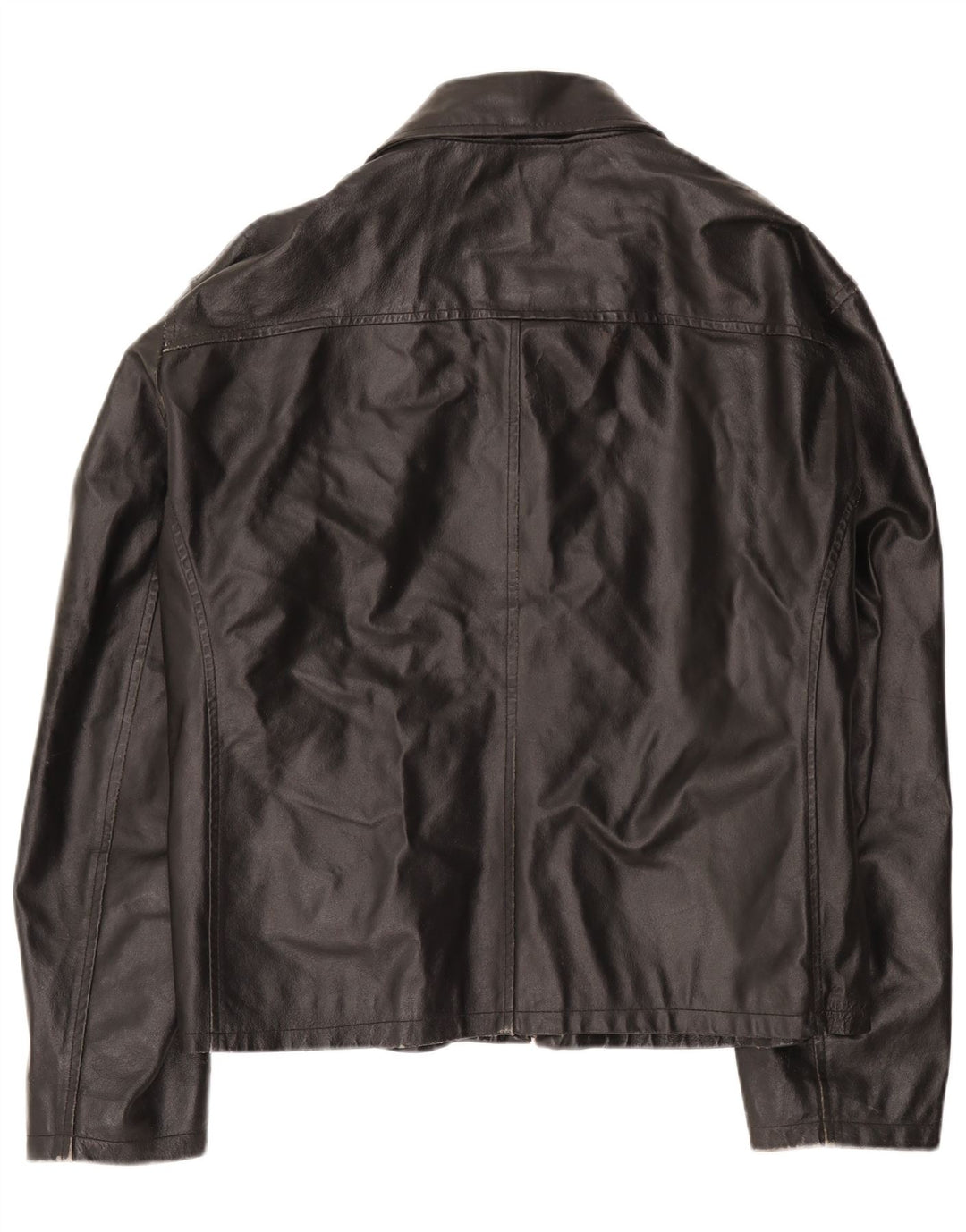 Vintage Mens Leather Jacket UK 42 XL Black Leather