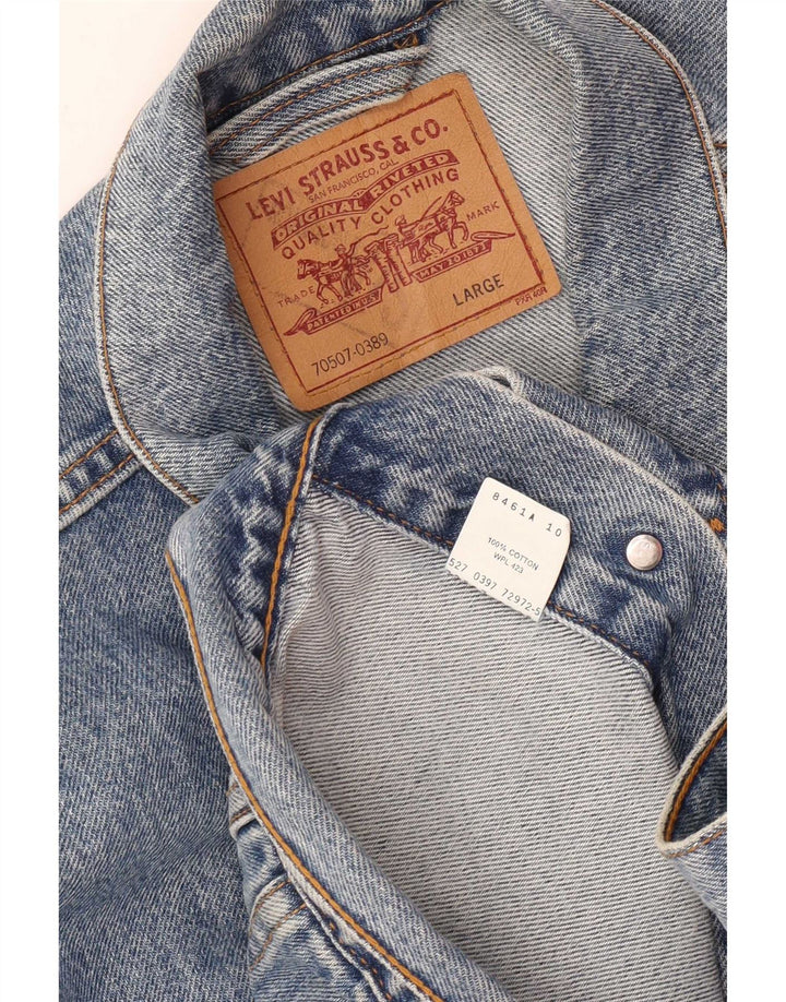 Levi's Herre denimjakke UK 40 Large Blue Cotton