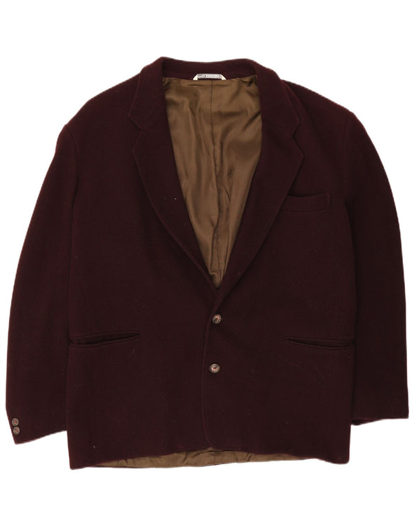 Wampum Herre 2-knaps blazerjakke UK 42 XL Burgundy Wool