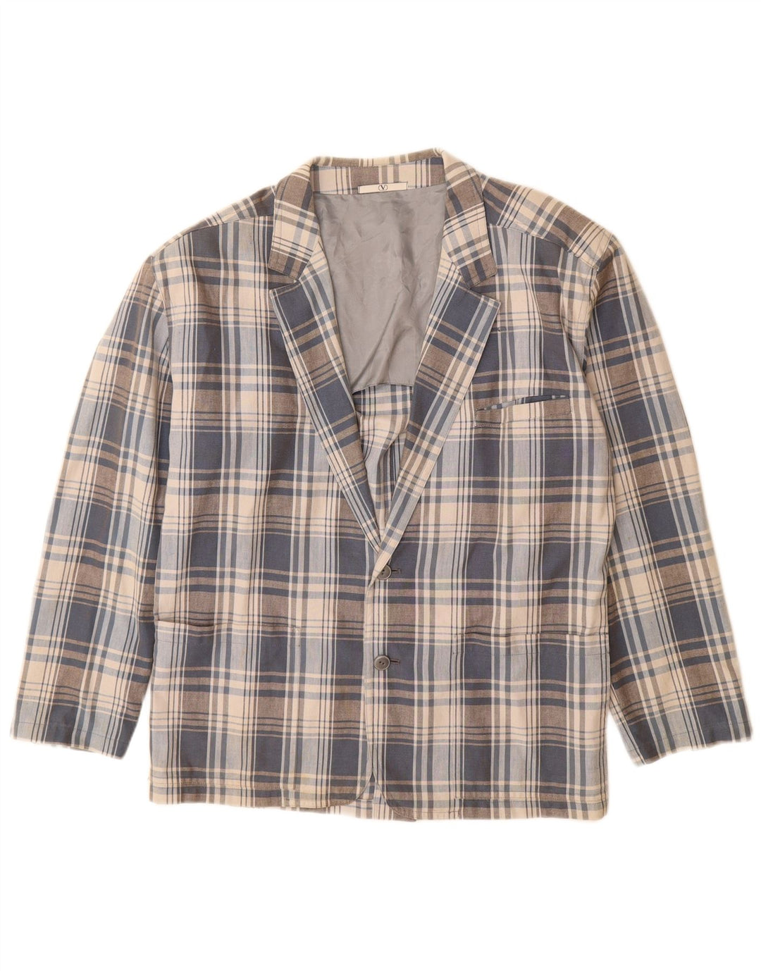 Giacca blazer da uomo a 2 bottoni Valentino UK 40 grande grigia
