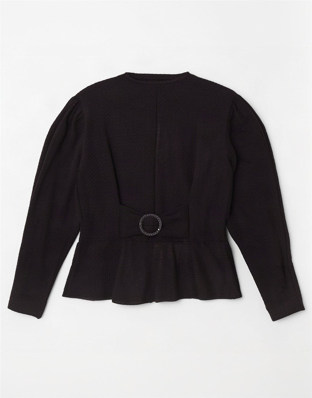 Vintage Womens Shirt Blouse UK 12 Medium Black