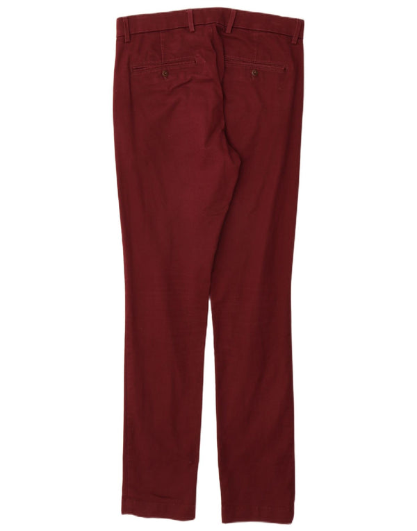 Gap Mens Skinny Chino Trousers W30 L32 Burgundy Cotton