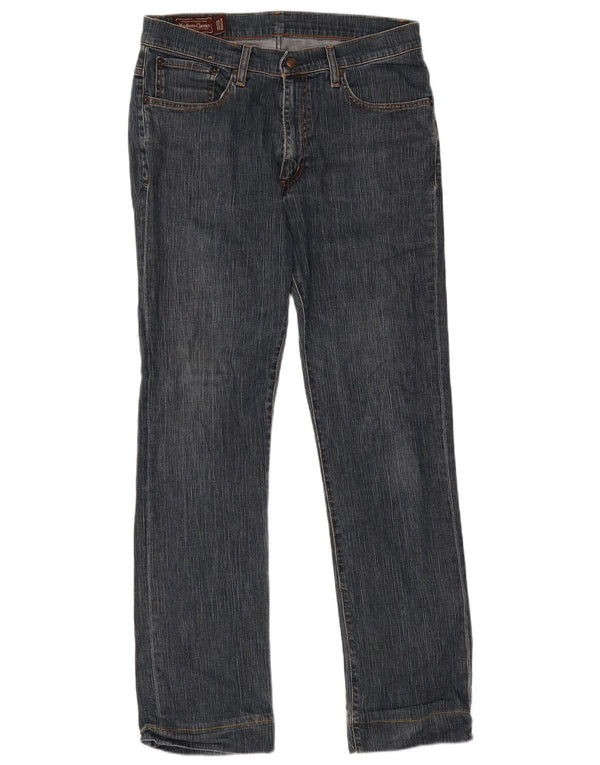 Marlboro Classics Mens Straight Jeans W33 L31 Blue Cotton