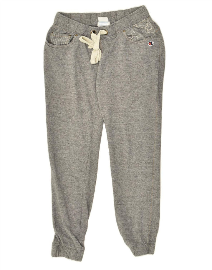 CHAMPION Womens Tracksuit Trousers Joggers UK 8 Small Grey Cotton | Vintage Champion | Thrift | Second-Hand Champion | Used Clothing | Messina Hembry 
