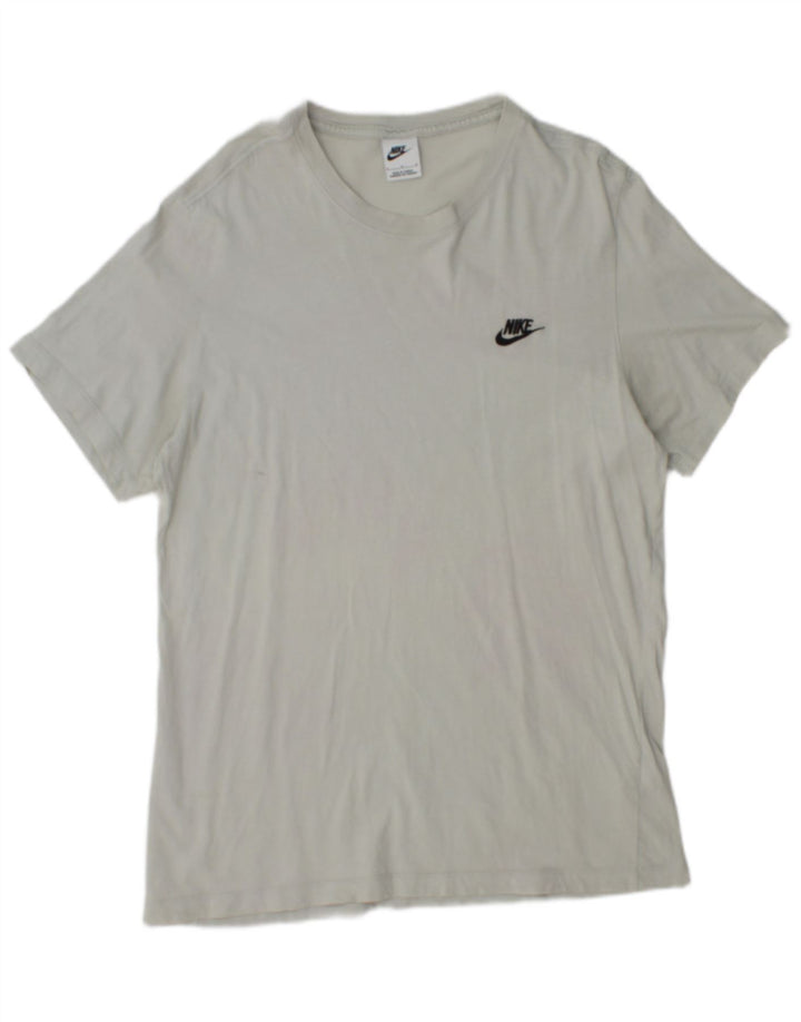 NIKE Mens T-Shirt Top Large Grey Cotton
