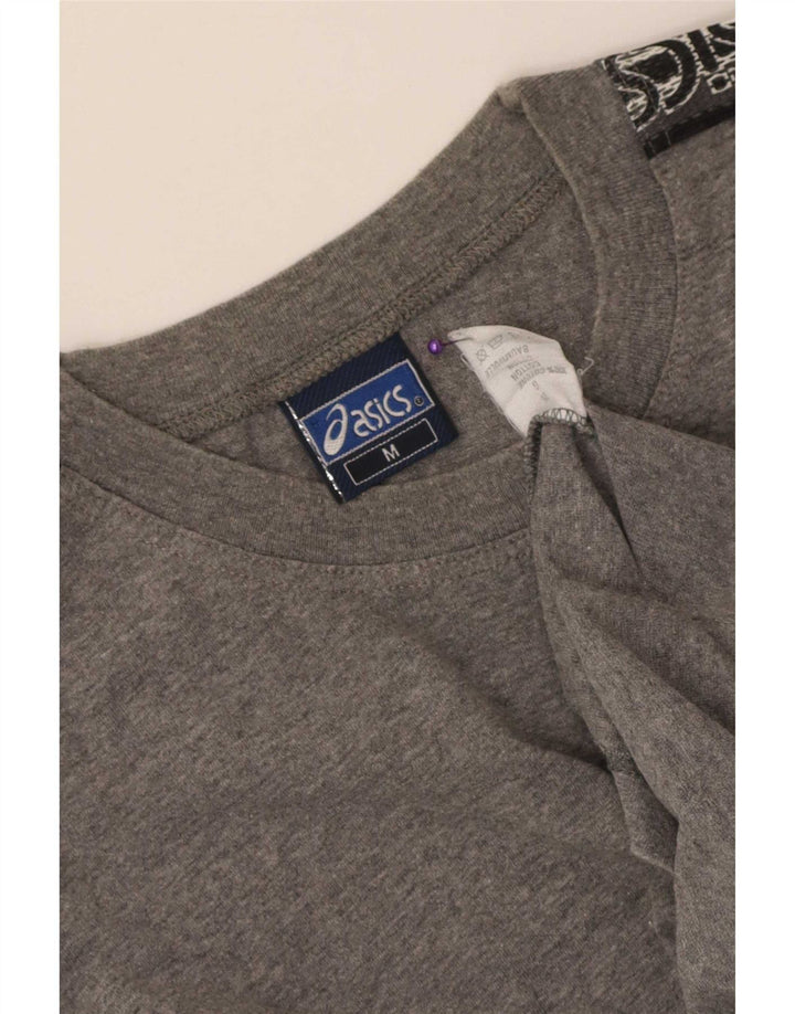 Asics Herre grafisk T-shirt Top Medium Grey Flecked Bomuld