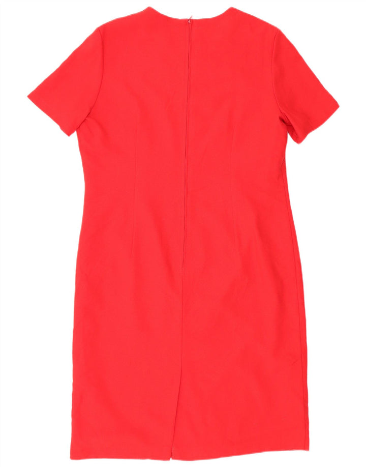 MARKS & SPENCER Womens Sheath Dress UK 14 Large Red