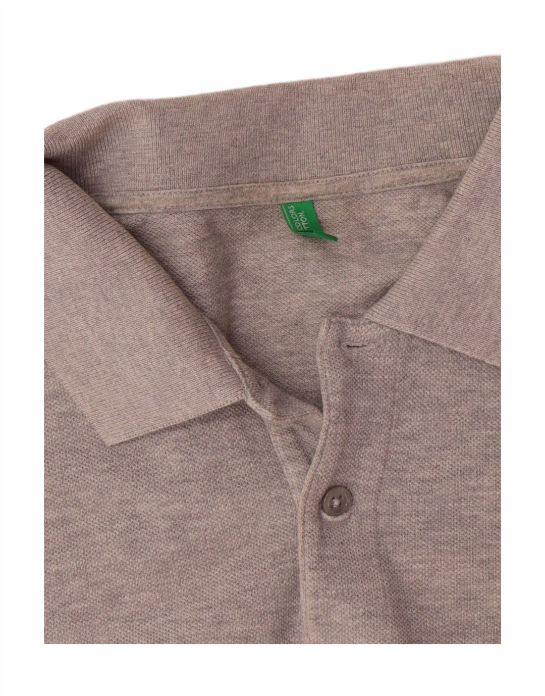Benetton Polo Homme Gris Moyen Moucheté