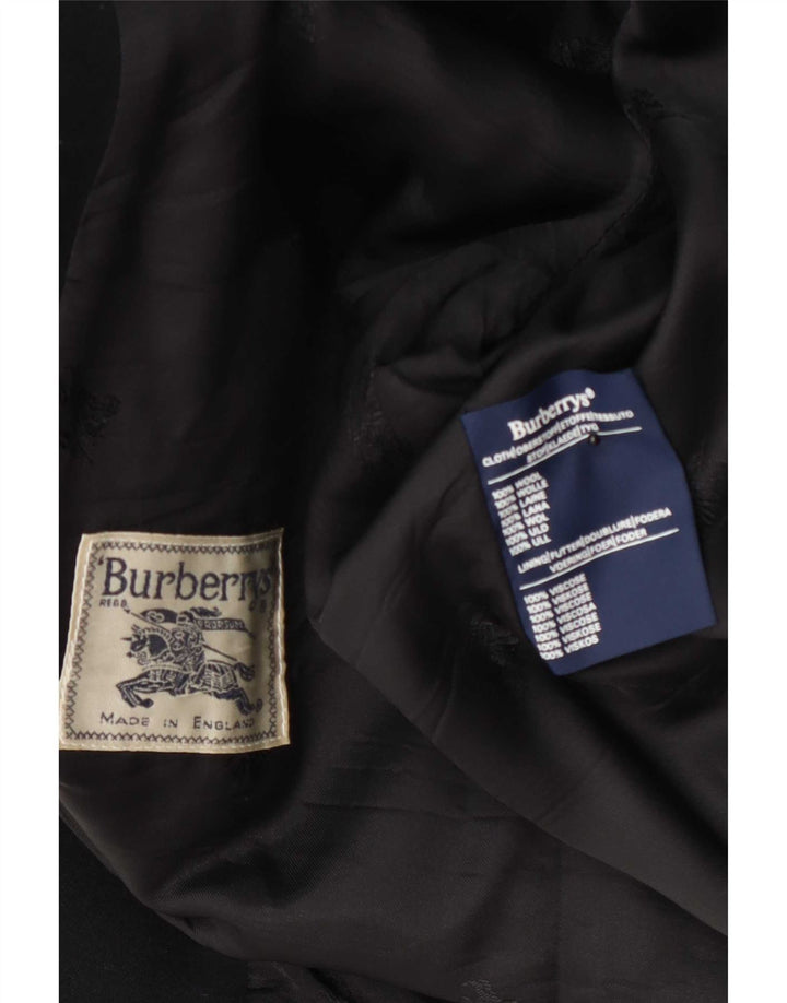 Burberrys Dame 2 Buttons Regular Fit Blazer Jacket UK 14 Medium Sort Uld
