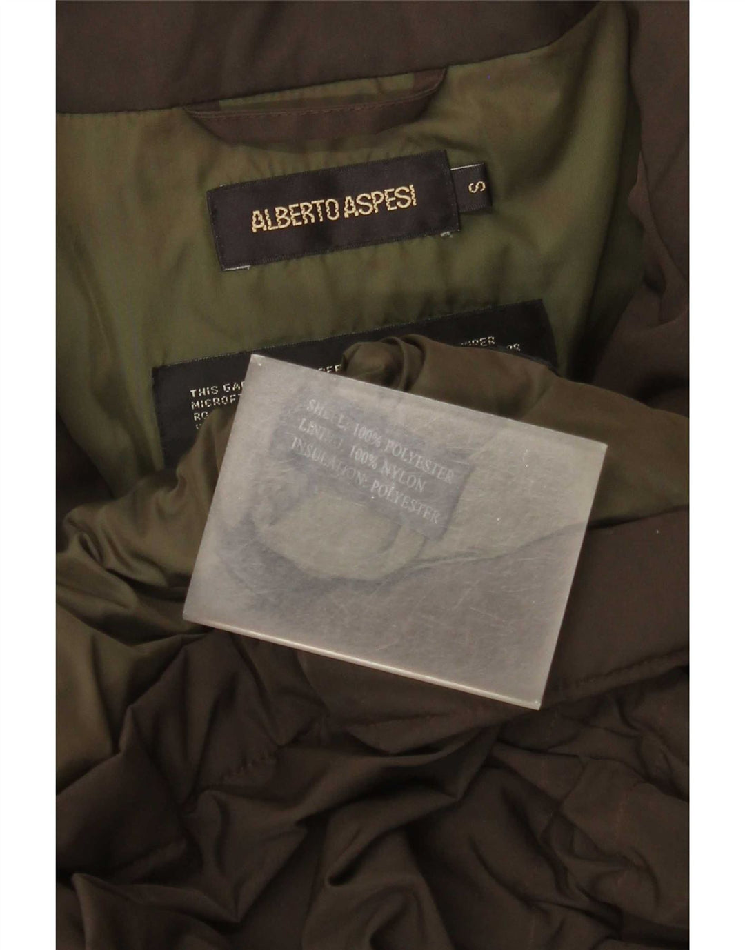 Alberto Aspesi Chaqueta utilitaria para mujer UK 36 Small Marrón Poliéster