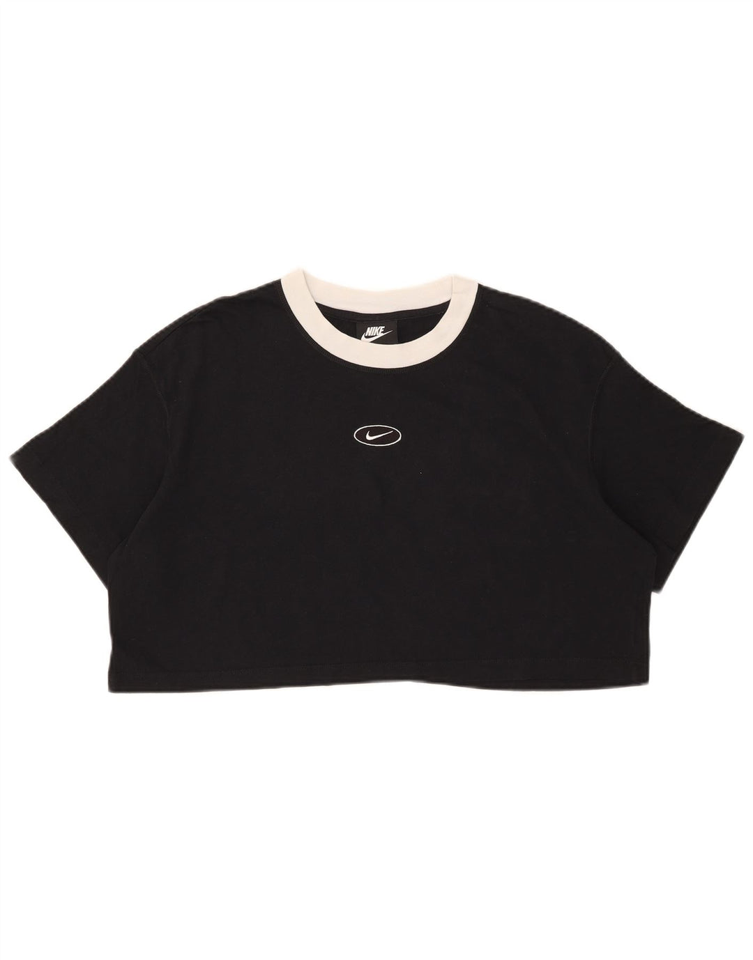 T-shirt corta oversize da donna Nike UK 14 media nera