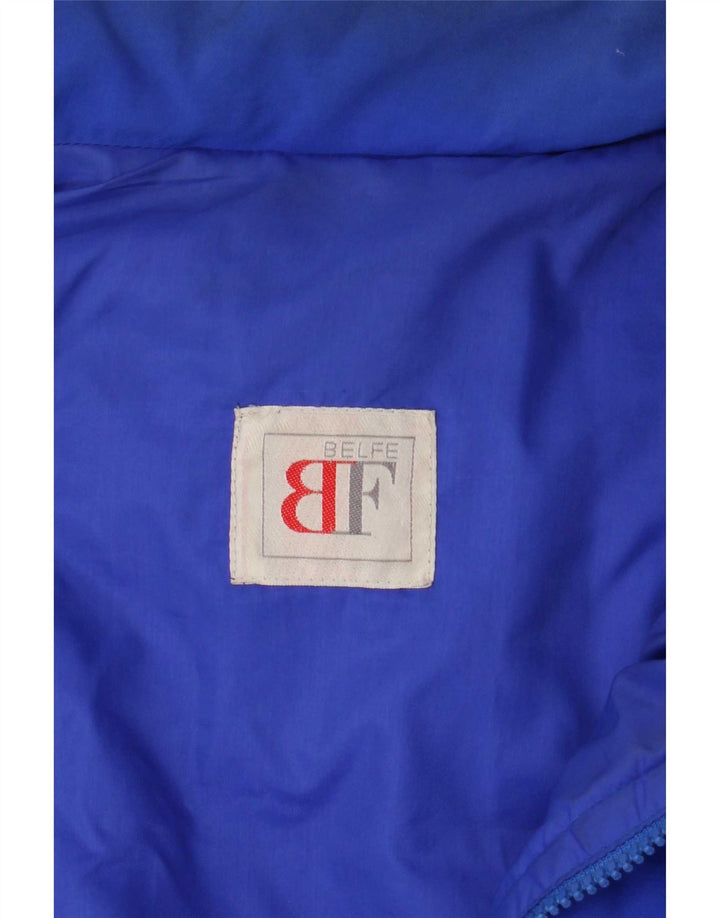 Belfe Mens Padded Jacket IT 50 Large Blue Polyester