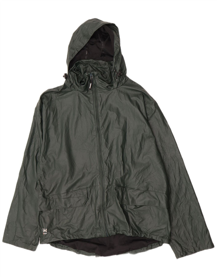 Męska kurtka przeciwdeszczowa z kapturem Helly Hansen UK 42 XL Zielony poliuretan