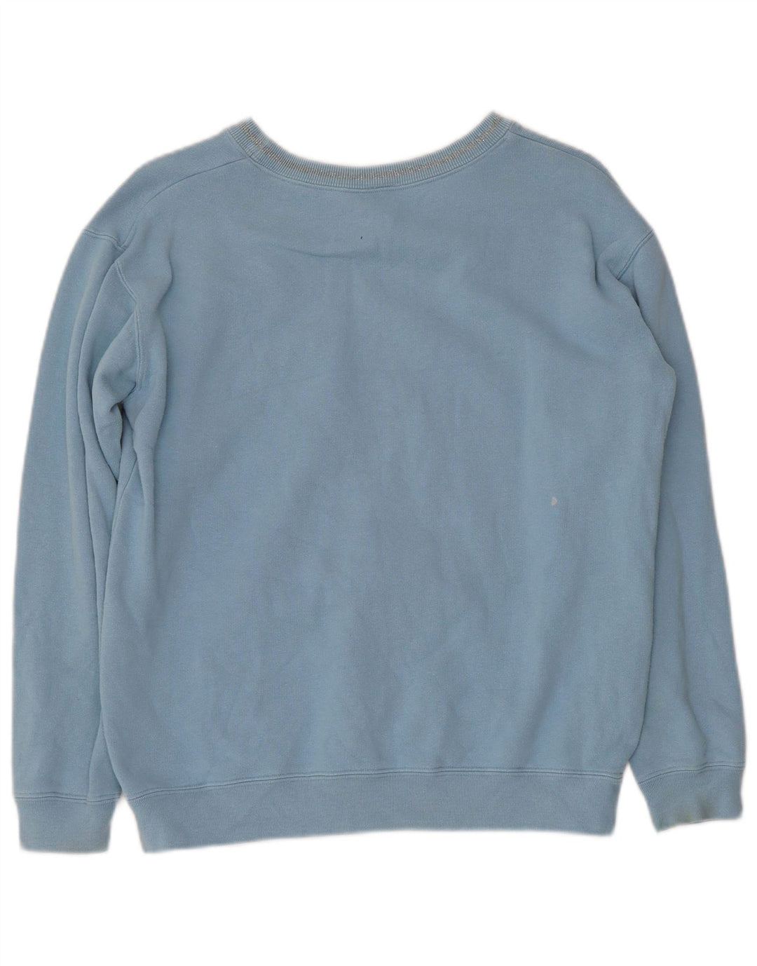 LACOSTE Womens Sweatshirt Jumper UK 16 Large Blue Cotton