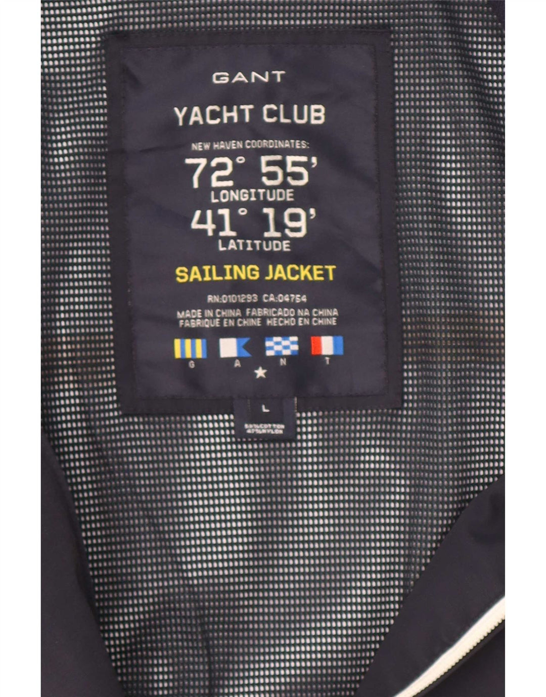 Gant Mens Bomber Jacket UK 40 Large Navy Blue
