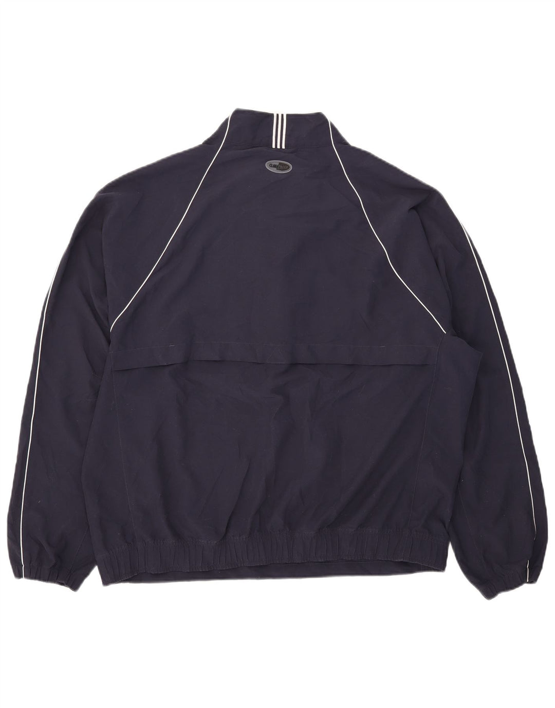 Adidas Mens Clima Proof Zip Neck Pullover Treino Top Grande Azul Marinho