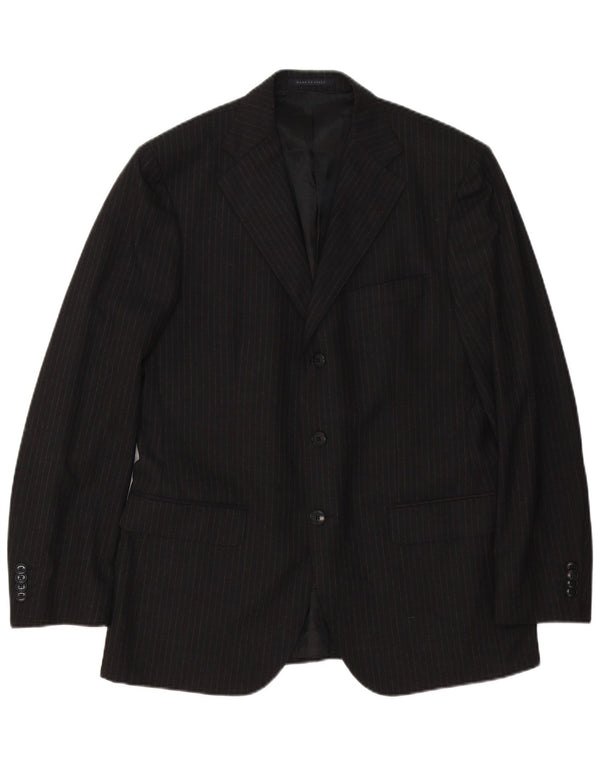 Ing Loro Piona & Co. Veste blazer à 3 boutons pour homme IT 50 Large Noir Rayé