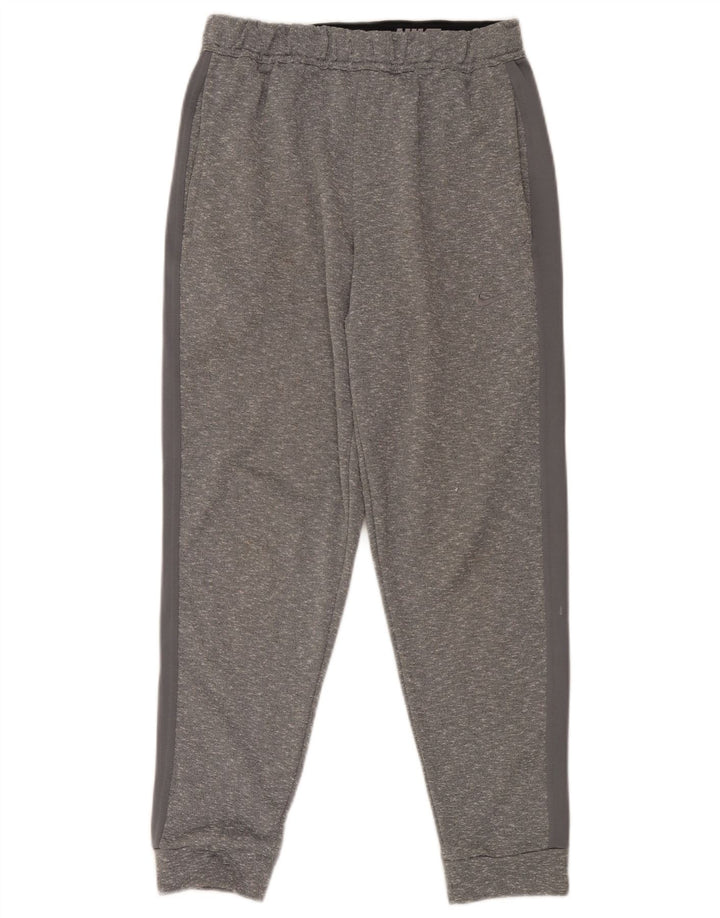Nike Herren Dri-Fit-Trainingshose, Jogginghose, klein, grau geflecktes Polyester
