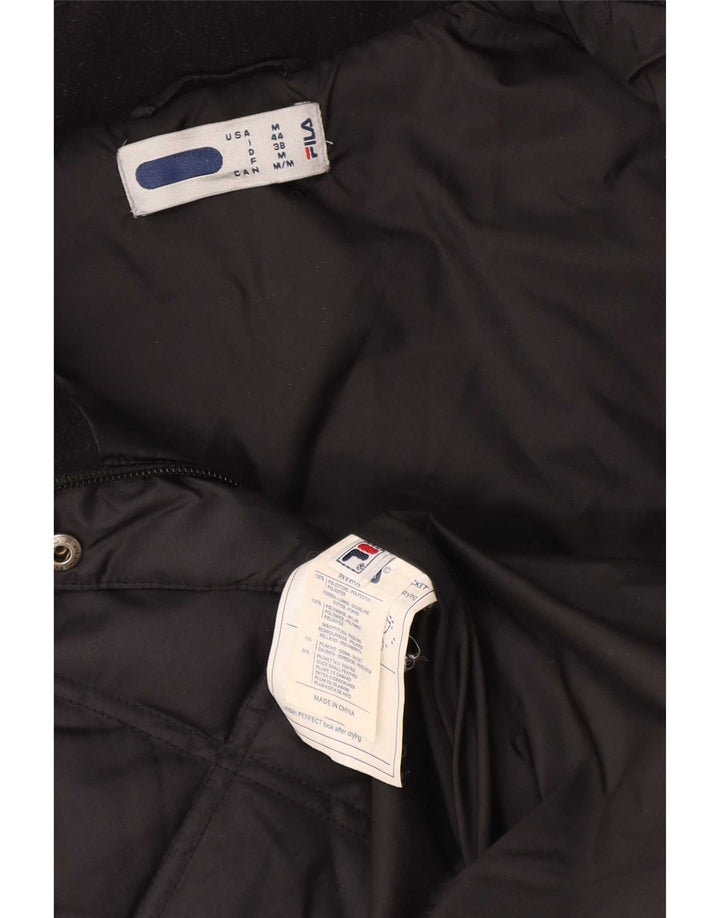 Fila Chaleco acolchado para mujer UK 44 Mediano Poliéster negro