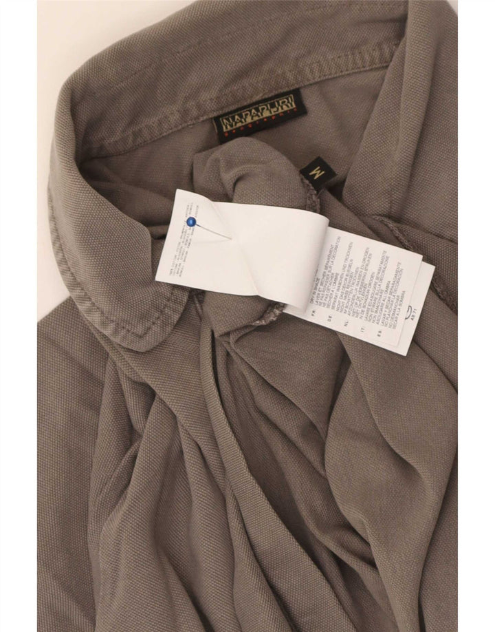 Napapijri Mens Polo Shirt Medium Grey Cotton
