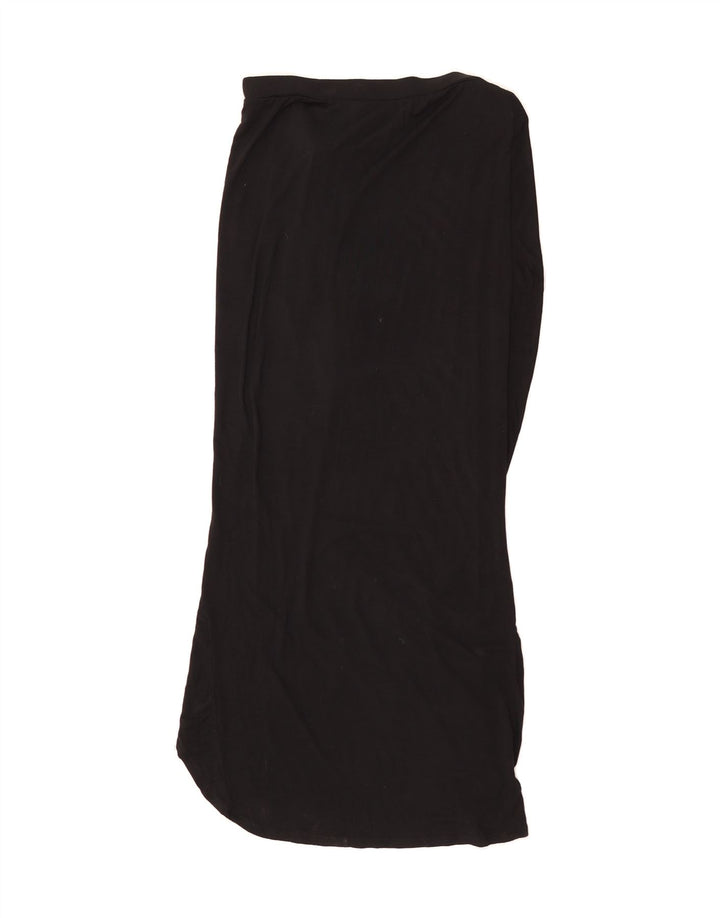 MOSSIMO Womens Midi Skirt UK 16 Large W34 Black Rayon Vintage Mossimo and Second-Hand Mossimo from Messina Hembry 