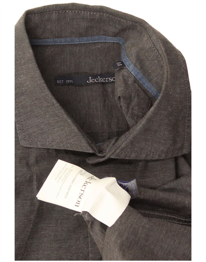 Jeckerson Mens Shirt Medium Grey Cotton