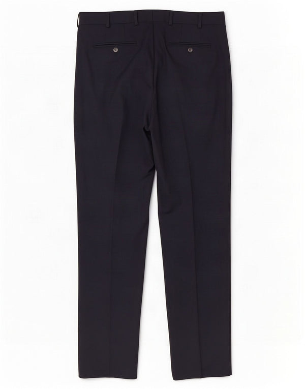 Pantalones informales rectos para hombre Jaeger W36 L33 Lana azul marino