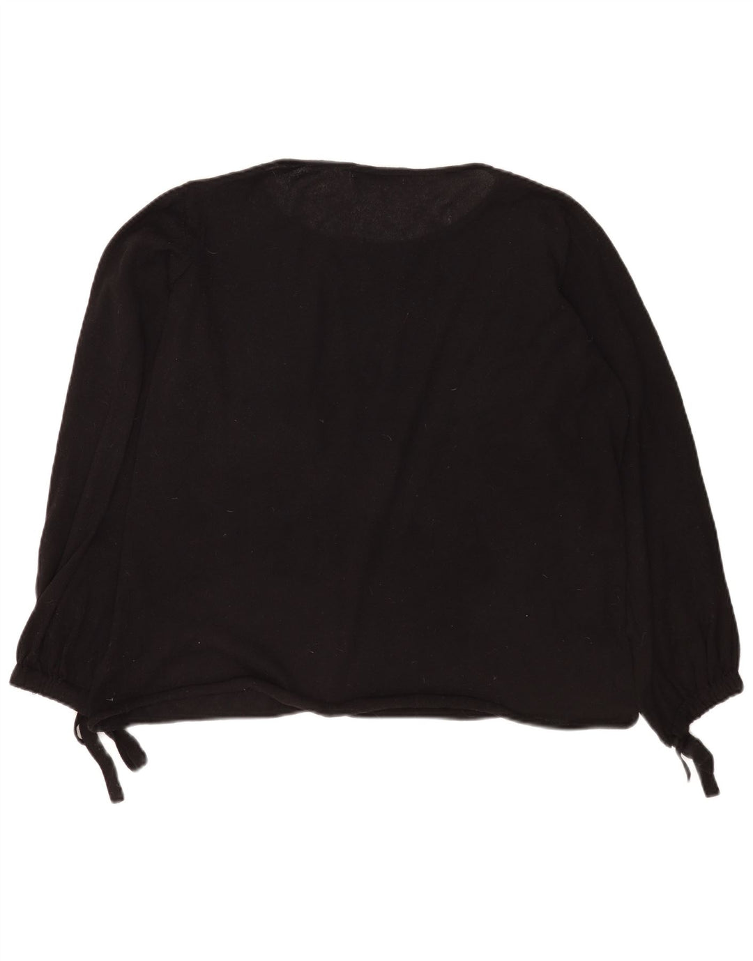 Damski sweter oversize z dekoltem w łódkę Zara UK 10, mały, czarny poliester