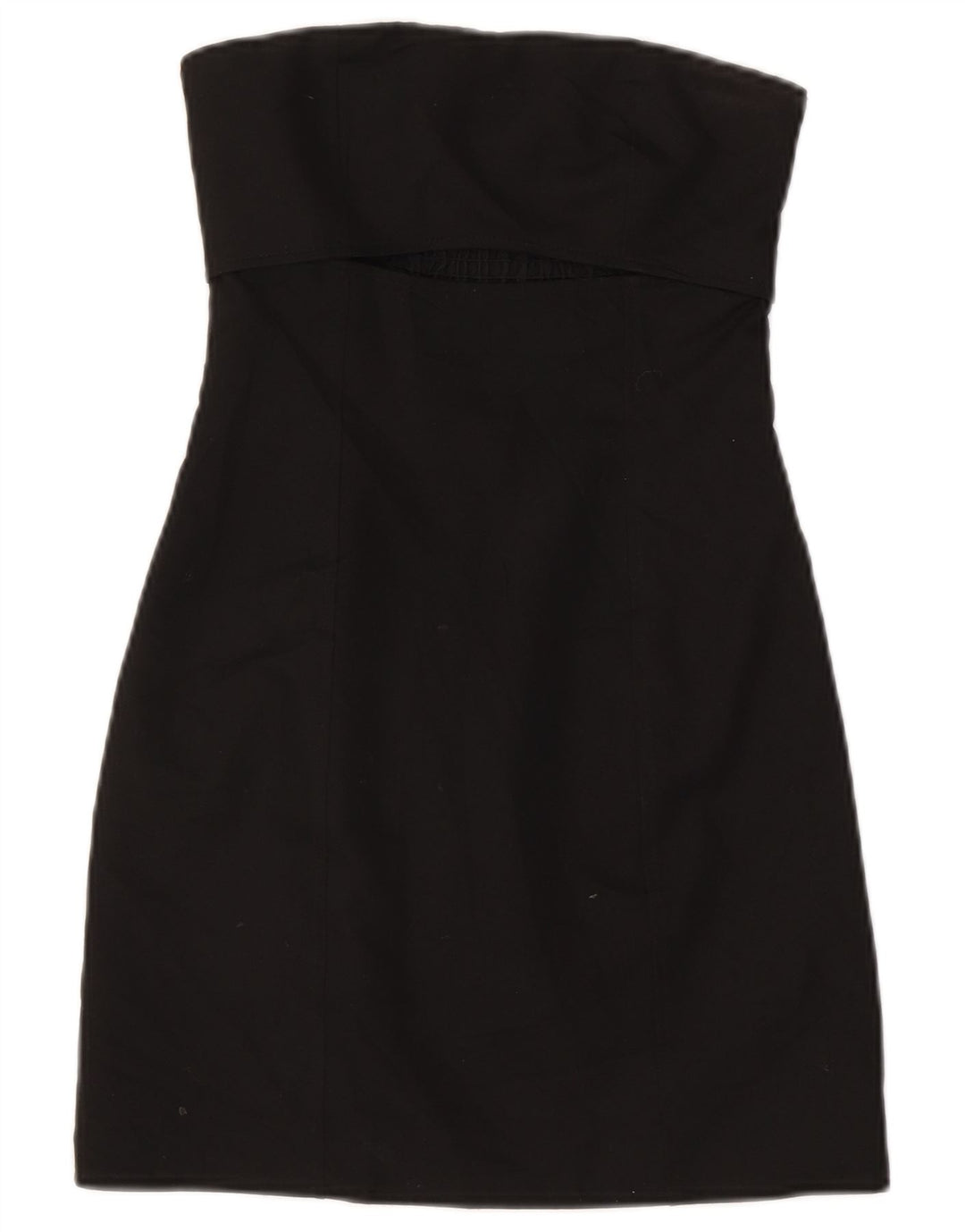 Zara Damen Trägerloses Kleid UK 4 XS Schwarz Polyester
