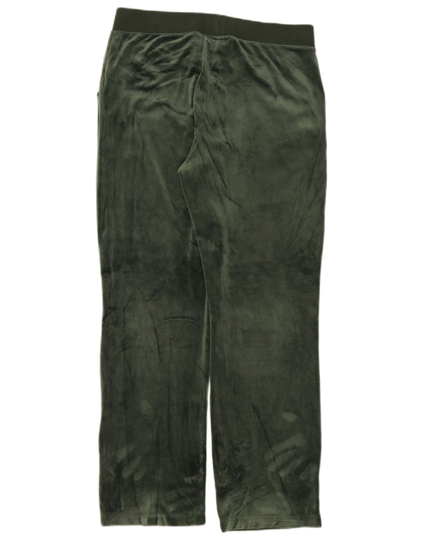 Juicy Couture női velúr tréningruha nadrág UK 18 XL Khaki poliészter