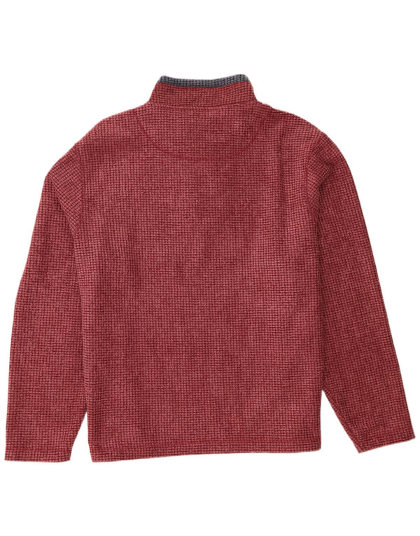 Weird Fish Mens Zip Neck Fleece Jumper 4XL Burgundy Polyester