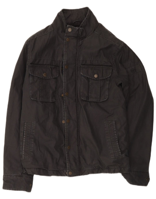 Fat Face Mens Windbreaker Jacket UK 38 Medium Grey Cotton