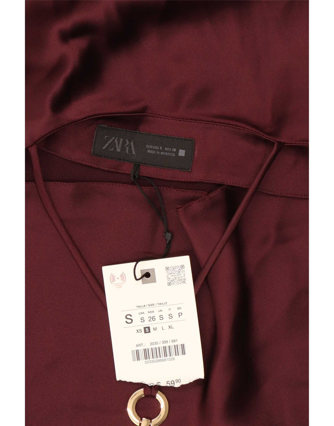 Zara Womens Halter Dress UK 10 Small Burgundy Polyester
