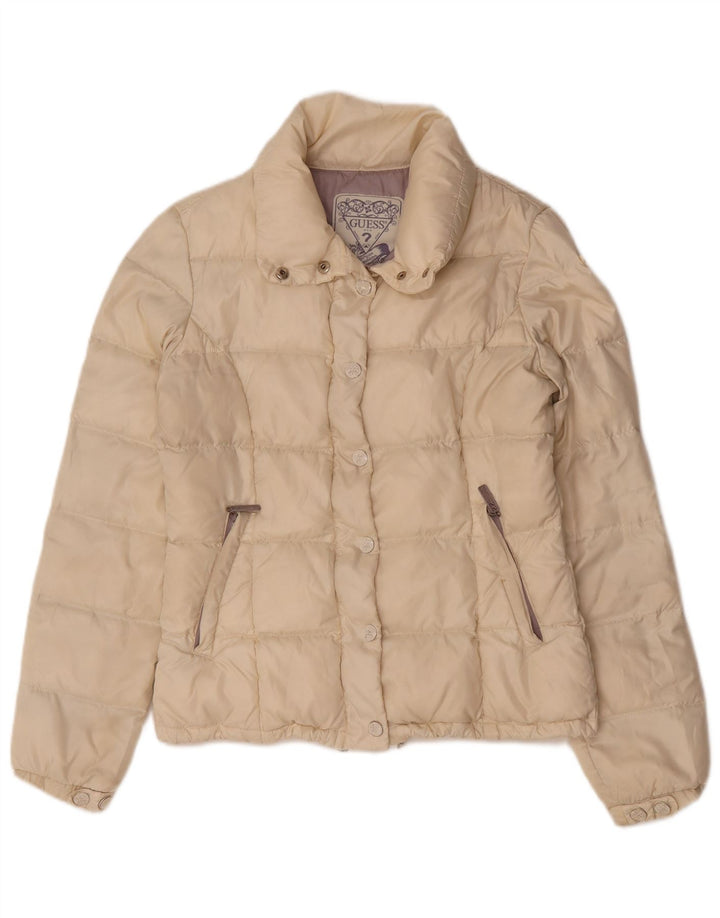 Guess Womens Padded Jacket UK 16 Large Beige