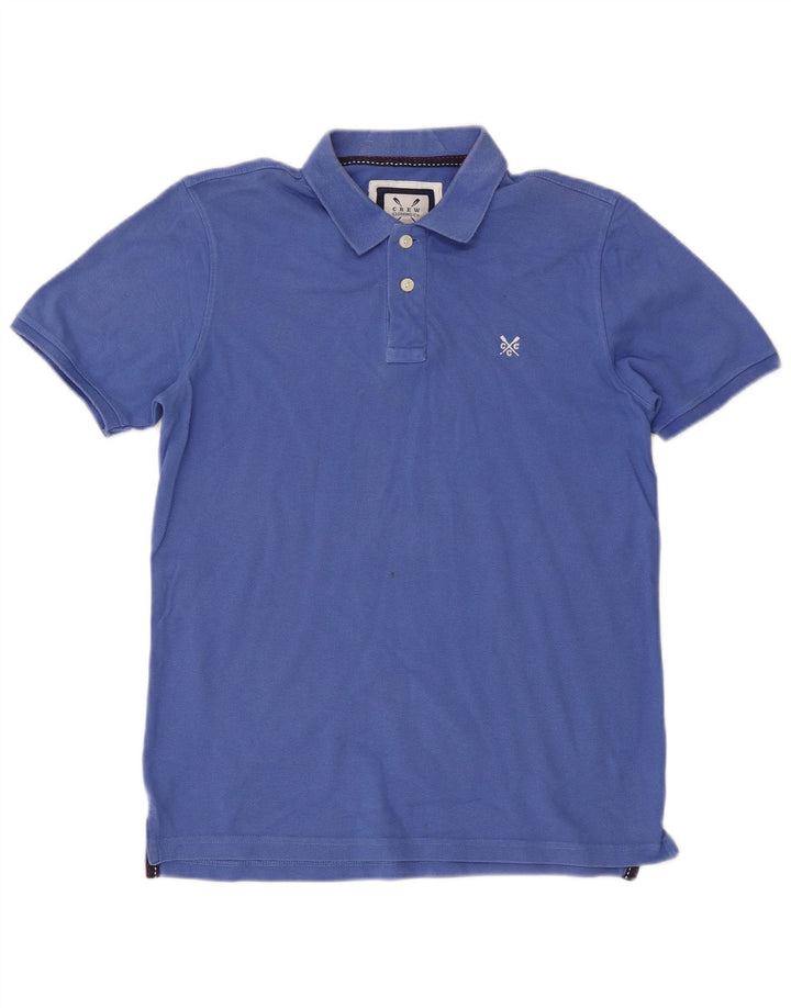 CREW CLOTHING Mens Polo Shirt Medium Blue Cotton
