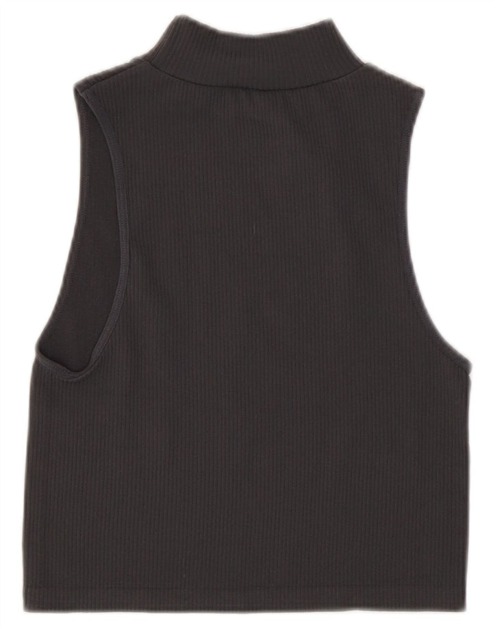 Canotta corta da donna Zara UK 12 Poliammide grigio medio
