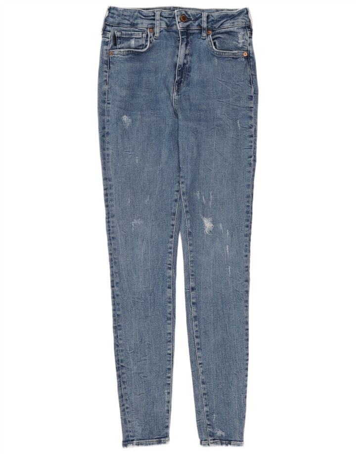 Superdry Womens Distressed Skinny Jeans W30 L29 Blue