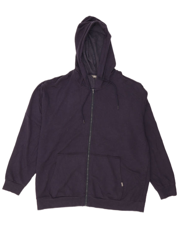 Eddie Bauer Mens Zip Hoodie Sweater XL Navy Blue Viscose