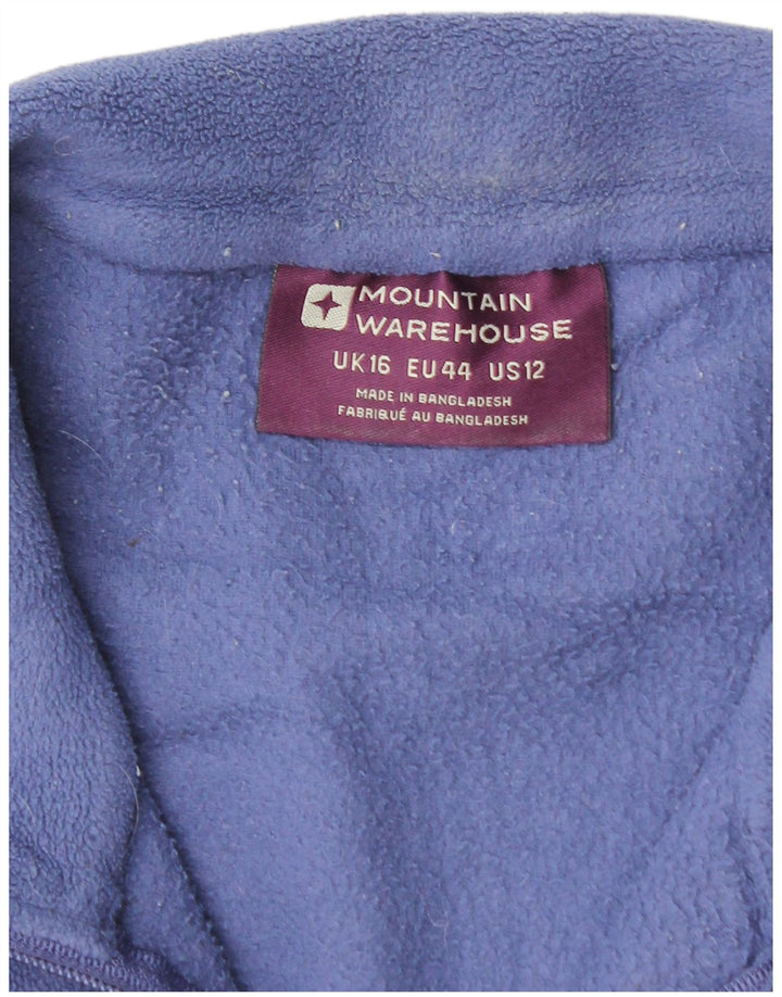 MOUNTAIN WAREHOUSE Womens Fleece Gilet UK 16 Large  Blue Polyester