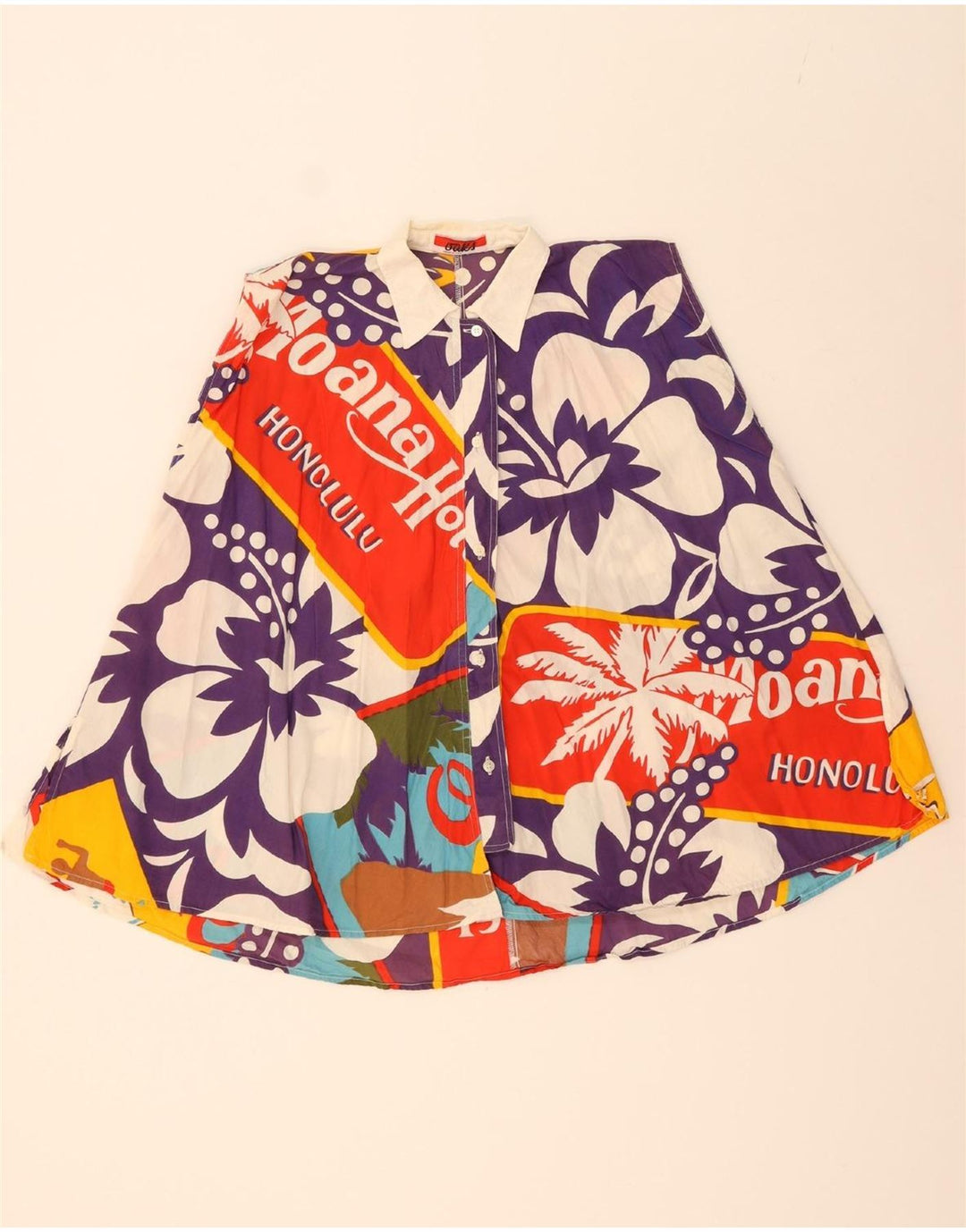 VINTAGE Womens Honolulu Shirt Blouse IT 42 Medium Multicoloured Floral Vintage Vintage and Second-Hand Vintage from Messina Hembry 