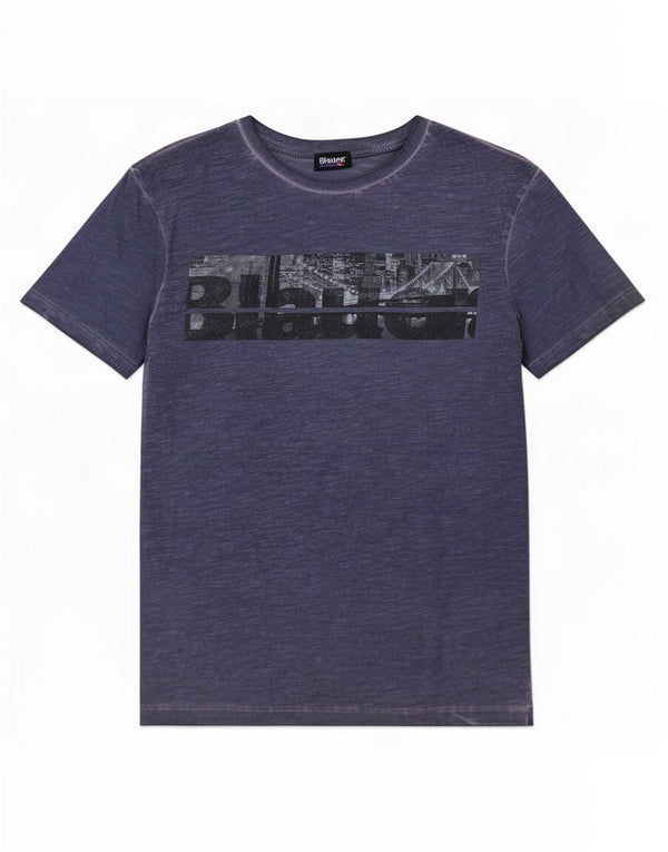 Blauer Mens Graphic T-Shirt Top Medium Navy Blue