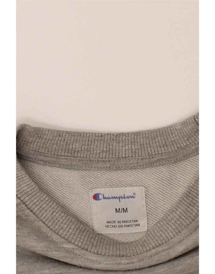 CHAMPION Mens Graphic Sweatshirt Jumper Medium Grey Cotton Vintage Champion and Second-Hand Champion from Messina Hembry 