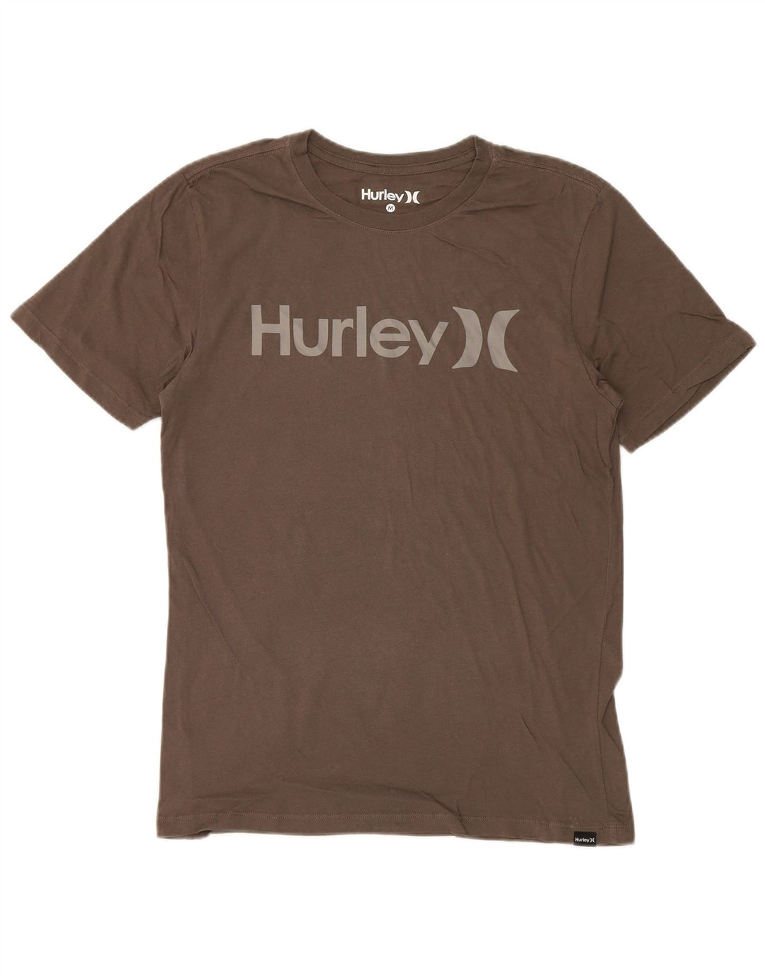 Hurley Mens Graphic T-Shirt Top Medium Brown Cotton